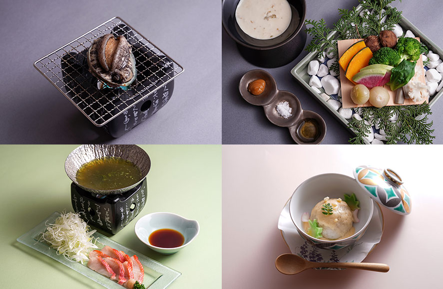 新海花亭いずみ名物「金目鯛のぐり茶しゃぶしゃぶ」がメインの創作和食のコース